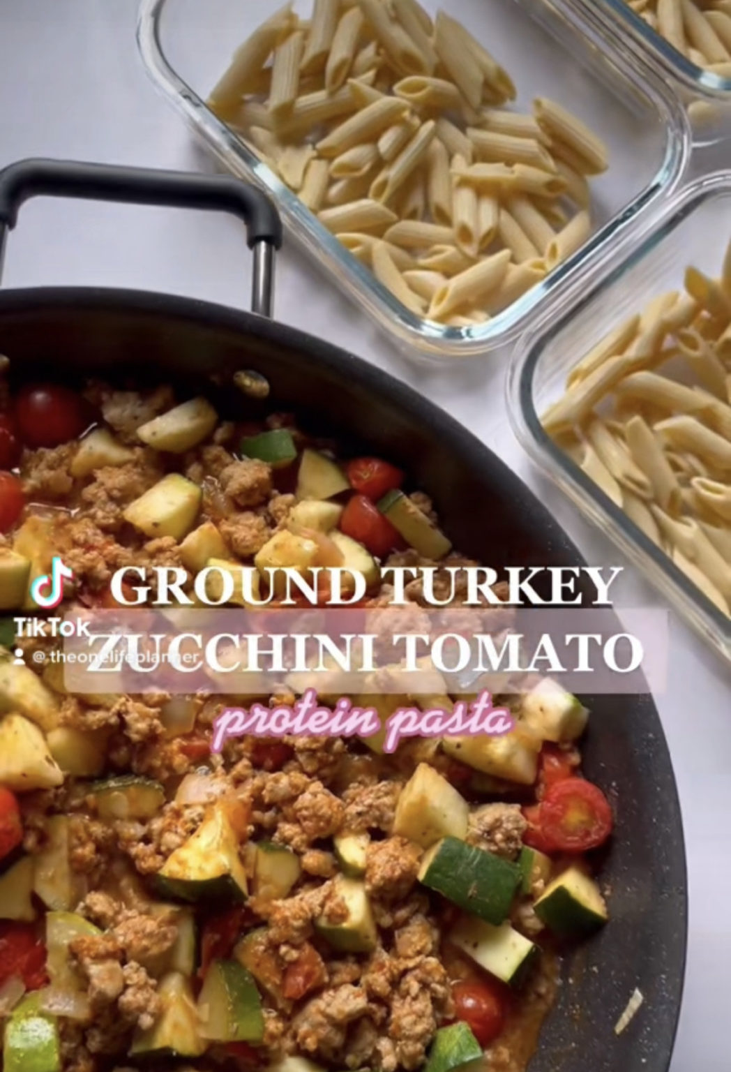 GROUND TURKEY ZUCCHINI TOMATO PASTA